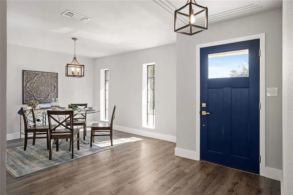 Entry foyer with dining room